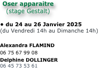 Sur le chemin


du 14 au 16 Mars 2025
(du vendredi 18h au dimanche 16h30)

Michel BOUVETIER
06 58 67 49 63
envoyer un mail
