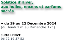 Oser apparaitre    
   (stage Gestalt)

du 24 au 26 Janvier 2025
(du Vendredi 14h au Dimanche 14h)

Alexandra FLAMIND
06 75 67 99 08
Delphine DOLLINGER 
06 45 73 53 61 
